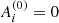 $ A_{i}^{(0)}=0 $