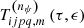 $ T_{ijpq,m}^{\left( n_{\psi }\right) }\left( \tau ,\epsilon \right) $