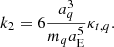 $$ \begin{aligned} k_{2}=6\frac{a_{q}^{3}}{m_{q}a_{\rm E}^{5}}\kappa _{t,q}. \end{aligned} $$