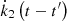 $ \dot{k}_{2}\left( t-t^{\prime }\right) $