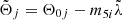 $ \tilde{ \Theta}_{j}=\Theta _{0j}-m_{5i}\tilde{\lambda} $