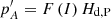 $ p_{A}^{\prime }=F\left( I\right) H_{\mathrm{d,P}} $