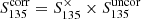 $ S_{135}^\mathrm{corr}=S_{135}^\times\times S_{135}^\mathrm{uncor} $