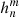 $ h^{m}_{n} $