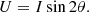 $$ \begin{aligned}&U = I \sin {2\theta }. \end{aligned} $$