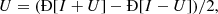 $$ \begin{aligned} U=(\text {\DH } [I+U]-\text {\DH } [I-U] ) /2, \end{aligned} $$