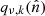 $ q_{\nu,k}(\hat{n}) $
