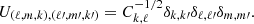 $$ \begin{aligned} U_{(\ell ,m,k),(\ell \prime ,m\prime ,k\prime )} = C_{k,\ell }^{-1/2} \delta _{k,k\prime } \delta _{\ell ,\ell \prime } \delta _{m,m\prime }. \end{aligned} $$