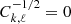 $ C_{k,\ell}^{-1/2} = 0 $