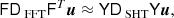 $$ \begin{aligned} \mathsf{F } \mathsf{D }_\text{ FFT} \mathsf{F }^T {\boldsymbol{u}} \approx \mathsf{Y } \mathsf{D }_\text{ SHT} \mathsf{Y } {\boldsymbol{u}}, \end{aligned} $$