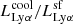 $ {L_\mathrm{{Ly}\alpha}^\mathrm{{cool}}}/L_{\mathrm{{Ly}}\alpha}^\mathrm{{sf}} $
