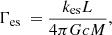 $$ \begin{aligned} \Gamma _{\rm {es}}\ =\frac{k_\mathrm{es} L }{4 \pi G c M} , \end{aligned} $$