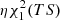 $ \eta \chi^2_1 (TS) $