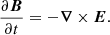 $$ \begin{aligned} \frac{\partial {\boldsymbol{B}}}{\partial t} = -{\boldsymbol{\nabla }} \times {\boldsymbol{E}}. \end{aligned} $$
