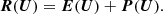 $$ \begin{aligned} {\boldsymbol{R}}({\boldsymbol{U}})={\boldsymbol{E}}({\boldsymbol{U}})+{\boldsymbol{P}}({\boldsymbol{U}}) . \end{aligned} $$