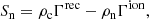 $$ \begin{aligned} S_{\rm {n}} = \rho _{\rm {c}} \Gamma ^\mathrm{{rec}} - \rho _{\rm {n}}\Gamma ^\mathrm{{ion}}, \end{aligned} $$