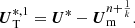 $$ \begin{aligned} {\boldsymbol{U}}_{\rm T}^{*,1} = {\boldsymbol{U}}^* - {\boldsymbol{U}}_{\rm m}^{n+\frac{1}{k}}. \end{aligned} $$