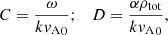 $$ \begin{aligned} C = \frac{\omega }{k {{ v}_{\rm A}}_{0}}; \quad D = \frac{\alpha \rho _{\rm tot}}{k {{ v}_{\rm A}}_{0}}, \end{aligned} $$