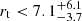 $ r_{\mathrm{t}} < 7.1^{+6.1}_{-3.7} $
