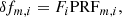 $$ \begin{aligned} \delta f_{m,i} = F_i \mathrm{PRF}_{m,i} ,\end{aligned} $$
