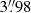 $ 3{{\overset{\prime\prime}{.}}}98 $
