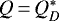 $Q\,{=}\,Q^*_D$