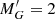 $ M_G^{\prime} = 2 $