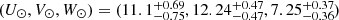 $ (U_{\odot},V_{\odot},W_{\odot})=(11.1\substack{+0.69 \\ -0.75},12.24\substack{+0.47 \\ -0.47},7.25\substack{+0.37 \\ -0.36}) $