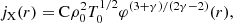 $$ \begin{aligned} j_\mathrm{X} (r) = \mathrm{C} \rho ^2_0 T^{1/2}_0 \varphi ^{(3+\gamma )/(2\gamma -2)}(r), \end{aligned} $$