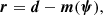 $$ \begin{aligned} {\boldsymbol{r}} = {\boldsymbol{d}} - {\boldsymbol{m}}({\boldsymbol{\psi }}), \end{aligned} $$