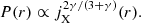 $$ \begin{aligned} P (r) \propto j_\mathrm{X} ^{2\gamma /(3+\gamma )}(r). \end{aligned} $$