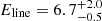 $ E_{\mathrm{line}}=6.7^{+2.0}_{-0.5} $