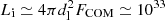 $ {L_{\rm{i}}} \simeq 4\pi d_{\rm{l}}^2{F_{{\rm{COM}}}} \simeq {10^{33}} $