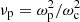 $ \nu_{\rm p}=\omega_{\rm p}^2/\omega_{\rm c}^2 $