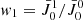 $ \mathit{w}_1=\bar{J}^{1}_0/\bar{J}^{0}_0 $