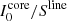 $ I^{\rm core}_0/S^{\rm line} $