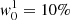 $ {\it w}^1_0=10\% $