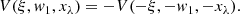 $$ \begin{aligned} V(\xi ,{ w}_1,x_{\lambda })=-V(-\xi ,-{ w}_1,-x_{\lambda }). \end{aligned} $$