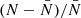 $ (N-\bar{N})/\bar{N} $