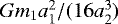 $Gm_1a^2_1/(16a^3_2)$