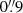 $ 0{{\overset{\prime\prime}{.}}}9 $