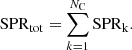 $$ \begin{aligned} \mathrm{SPR} _{\rm tot} = \sum \limits _{k=1}^{N_{\rm C}} \mathrm{SPR} _{\rm k}. \end{aligned} $$