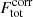 $ F^{\mathrm{corr}}_{\mathrm{tot}} $