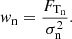 $$ \begin{aligned} { w}_{\rm n} = \dfrac{ F_{\rm T_{n}} }{ \sigma ^2_{\rm n} }. \end{aligned} $$