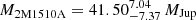 $ M_{\mathrm{2M1510A}} = 41.50^{7.04}_{-7.37}\,M_{\mathrm{Jup}} $