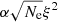 $ \alpha \sqrt{N_{\mathrm{e}}} \xi^2 $