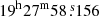 $ 19^\mathrm{{h}}27^\mathrm{{m}}58{{\overset{\text{ s}}{.}}}156 $