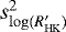 $s_{\log(R^{\prime}_{\mathrm{HK}})}^2$