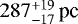 \(287^{&#x002B;19}_{-17}\textrm{\,pc}\)