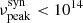 $ \nu^{\mathrm{syn}}_{\mathrm{peak}} < 10^{14} $